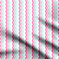 Wavy stripes Cotton Fabric