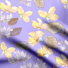 Chinnon Chiffon 1 Meter Lilac Summer Floral Print Fabric