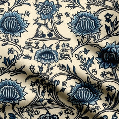 Cotton 1 Meter Indigo from Market Print Fabric