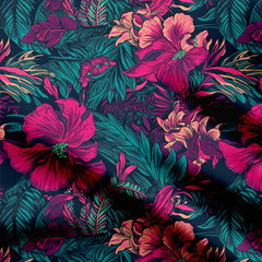 Dark Summer Satin Fabric