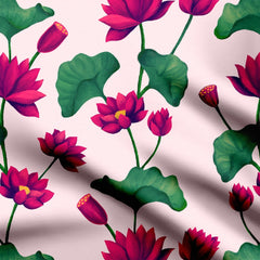 Magenta Lotus Chinnon Chiffon Fabric