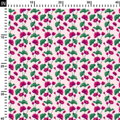 Magenta Lotus Natural Crepe Fabric