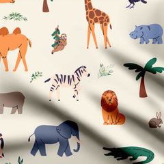 Wild animal print Cotton Fabric