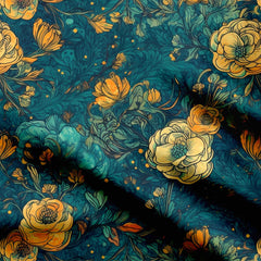 Van Gogh Floral 8 Crepe Fabric