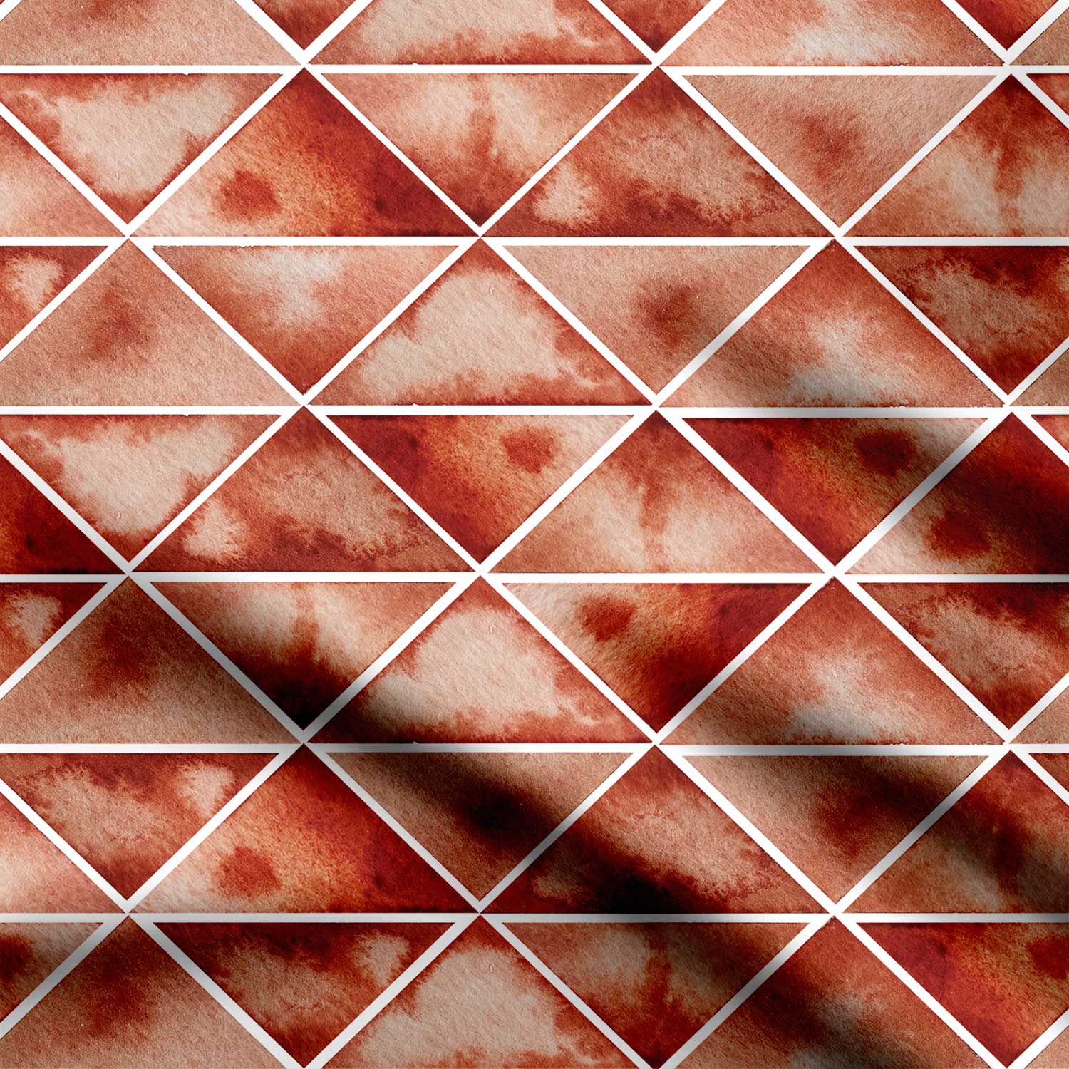 Imperfect Watercolor Triangles | Terracotta Orange-472737, All Designs, Chanderi, Chinnon Chiffon, cotton, Cotton Canvas, Cotton Poplin, Cotton Satin, Crepe, Geometric, Giza Cotton, Light Chiffon, Modal Satin, Muslin, Natural Crepe, Organic Cotton Bamboo, Organza, Organza Satin, Organza Satin (Polyester), Pantone, pashmina, Poly Canvas, Poly Cotton, Poly Rayon, Poly twill silk, Pure Linen, Rayon, Satin, Satin Linen, Sneha Bhosale, Velvet Velure, Viscose Dola Silk, Viscose Georgette-Symplico