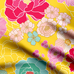 Vibrant Florals1 Cotton Fabric