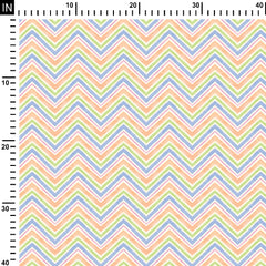 Vibrant Pastel Chevrons Cotton Fabric