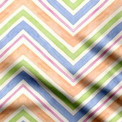 Vibrant Pastel Chevrons Cotton Fabric