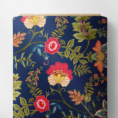 Floral 4.1 Satin Linen Fabric