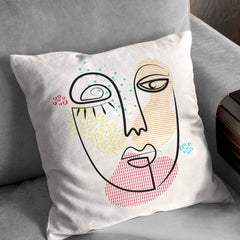 Geometric face Cushion