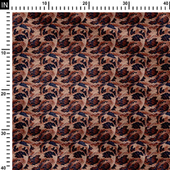 Velvet 1 Meter Abstract Animal Print - Snake Skin Print Fabric