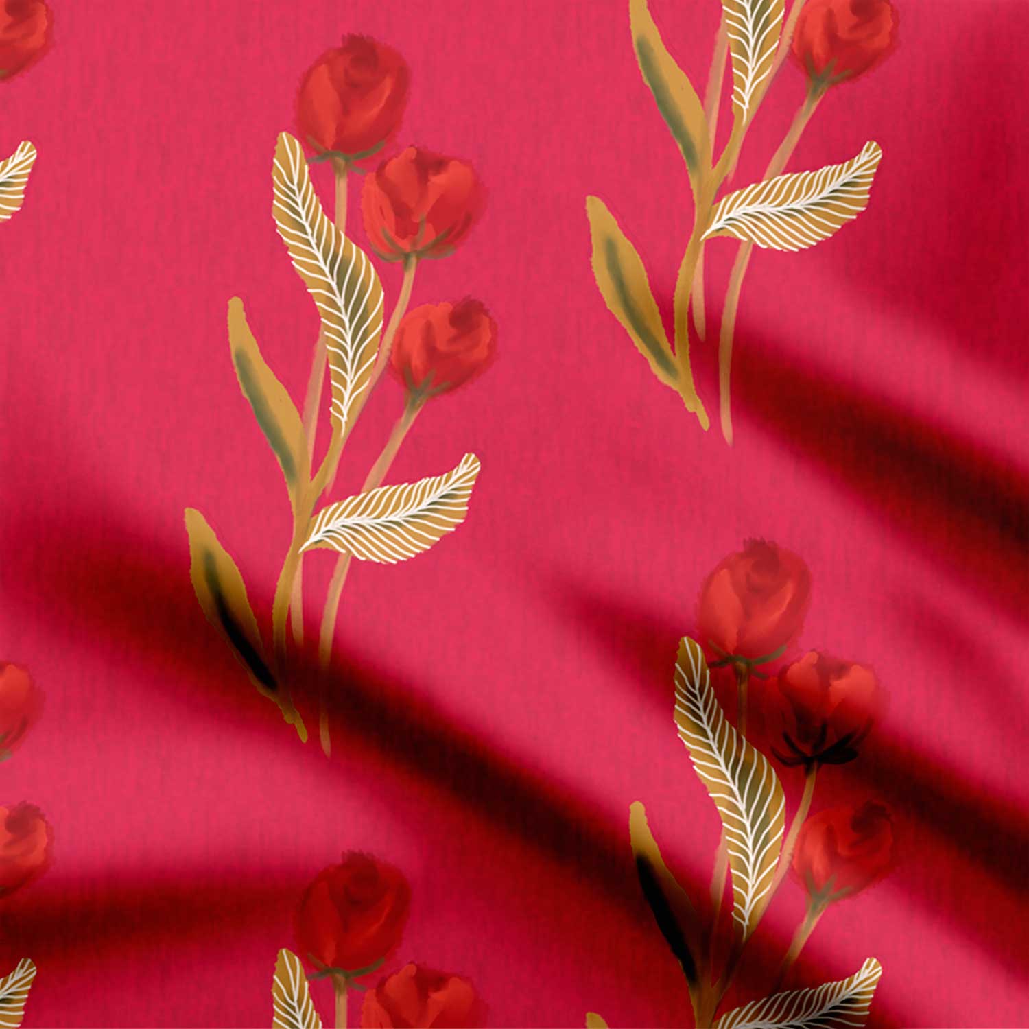 Magenta and Red Spring Blossom-474028, Aarti Khare, All Designs, Chinnon Chiffon, cotton, Cotton Canvas, Cotton Poplin, Cotton Satin, Crepe, FEATURED ARTIST DESIGNS, Floral, Giza Cotton, Light Chiffon, Modal Satin, Muslin, Natural Crepe, Organic Cotton Bamboo, Organza, Organza Satin, pashmina, Poly Canvas, Poly Cotton, Pure Linen, Rayon, Satin, Satin Linen, Velvet Velure, Viscose Dola Silk, Viscose Georgette, Viva magenta-Symplico