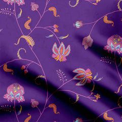 Purple floral chintz-474444, Aarti Khare, All Designs, Chinnon Chiffon, Chintz, cotton, Cotton Canvas, Cotton Poplin, Cotton Satin, Crepe, FEATURED ARTIST DESIGNS, Giza Cotton, Light Chiffon, Modal Satin, Muslin, Natural Crepe, Organic Cotton Bamboo, Organza, Organza Satin, pashmina, Poly Canvas, Poly Cotton, Pure Linen, Rayon, Satin, Satin Linen, Velvet Velure, Viscose Dola Silk, Viscose Georgette-Symplico