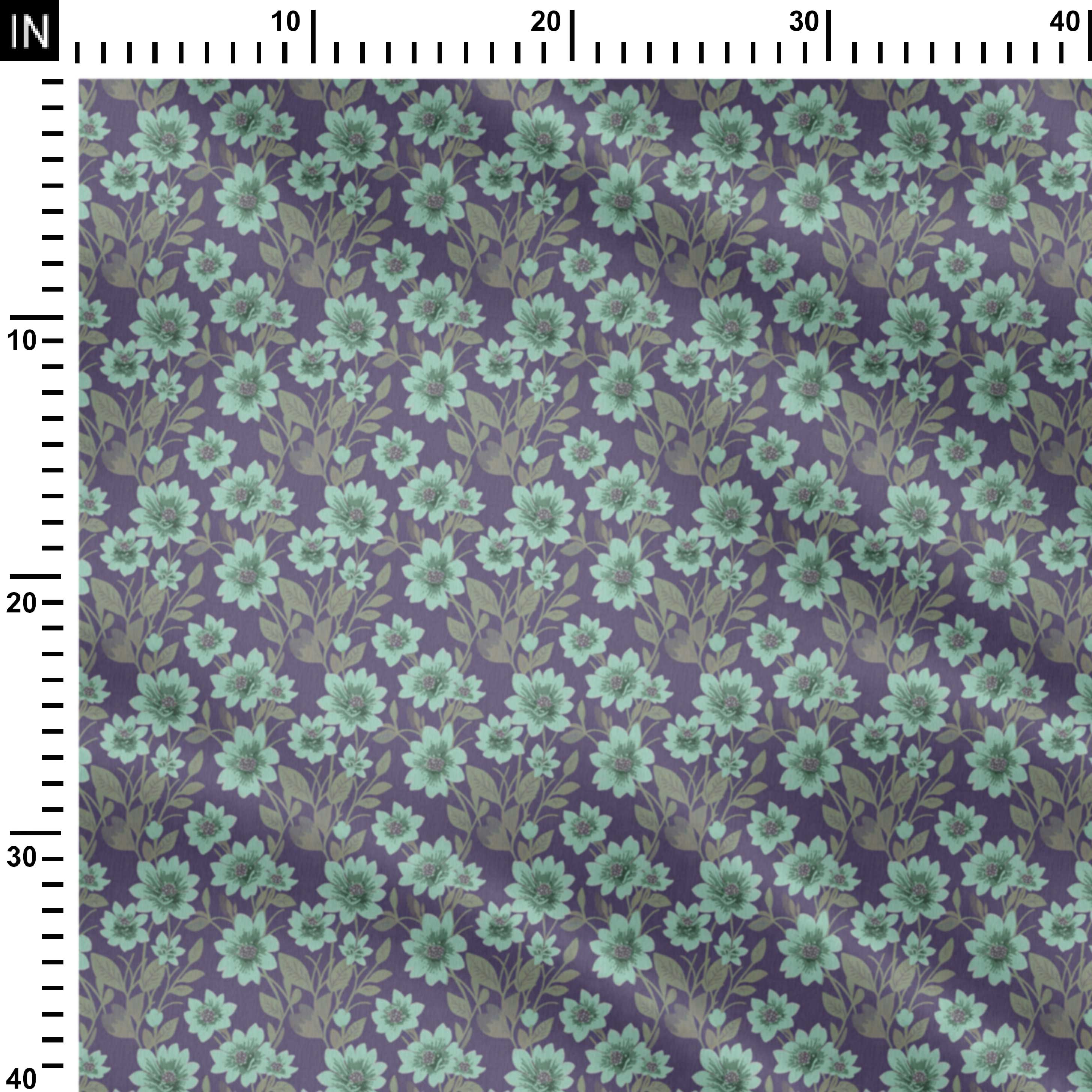 Mint Florals in Purple-474562, Aarti Khare, All Designs, Chinnon Chiffon, cotton, Cotton Canvas, Cotton Poplin, Cotton Satin, Crepe, Floral, Giza Cotton, Light Chiffon, Modal Satin, Muslin, Natural Crepe, Organic Cotton Bamboo, Organza, Organza Satin, pashmina, Poly Canvas, Poly Cotton, Pure Linen, Rayon, Satin, Satin Linen, Velvet Velure, Viscose Dola Silk, Viscose Georgette-Symplico