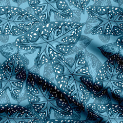 Bluish leafy pattern-474947, All Designs, Chinnon Chiffon, cotton, Cotton Canvas, Cotton Poplin, Cotton Satin, Crepe, Giza Cotton, Light Chiffon, Modal Satin, Muslin, Natural Crepe, Organic Cotton Bamboo, Organza, Organza Satin, pashmina, Poly Canvas, Poly Cotton, Pooja Hedau, Pure Linen, Rayon, Satin, Satin Linen, Tropical, Velvet Velure, Viscose Dola Silk, Viscose Georgette-Symplico