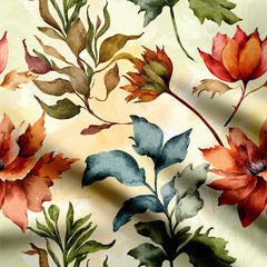 Autumn Grass Chinnon Chiffon Fabric