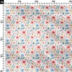 Watercolor floral Georgette Fabric