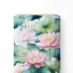 Watercolor lotus pattern