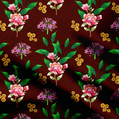 Blooming Magnolia Chinnon Chiffon Fabric