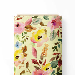 Pastel Flowers - B Chinnon Chiffon Fabric