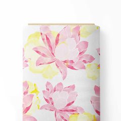 Floral Watercolor Dream Chinnon Chiffon Fabric