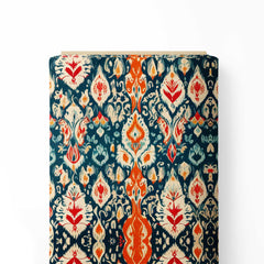 Faded Retro Ikat Kalamkari