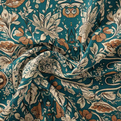 Tiny New Dawn Teal kalamkari