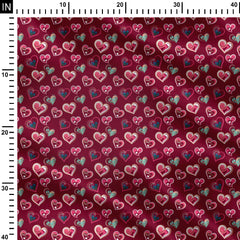 Seamless valentines red  pattern