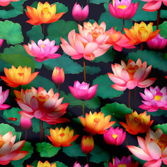 Forest Leaves and Lotus