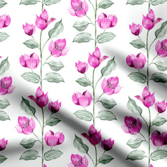 Vibrant Bougainvillea Print Fabric