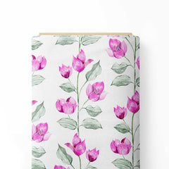 Vibrant Bougainvillea Print Fabric