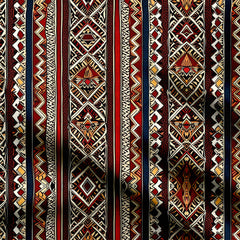 Aztec Diamond Stripe Print Fabric