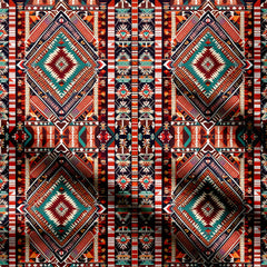 Aztec Diamond Stripe 1 Print Fabric