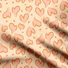 Heart and Love Print Fabric