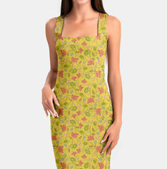 Chintz Ditsy Floral in Yellow Print Fabric