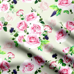 Vintage roses Print Fabric