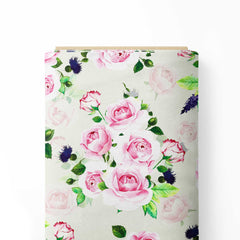 Vintage roses Print Fabric