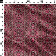 Pink Roses Print Fabric