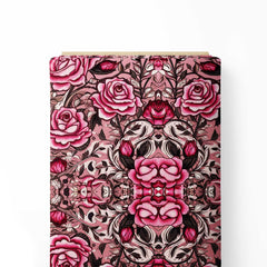 Pink Roses Print Fabric