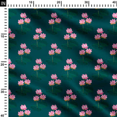 Lotus pond Print Fabric