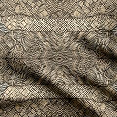 Hatching Texture Print Fabric