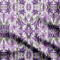 Lavender Lilly Print Fabric