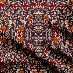 Kalamkari Lilly Print Fabric