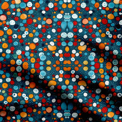 Hand Painted Dots Print Fabric