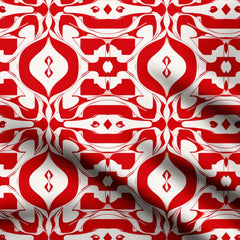 Red Clumsy Print Fabric