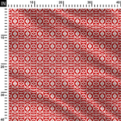 Red Clumsy Print Fabric