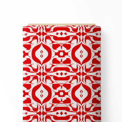 Red Clumsy Print Fabric