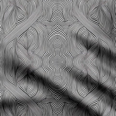 Greyscale Grid 01 Print Fabric
