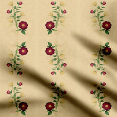 Stripe Roses Print Fabric