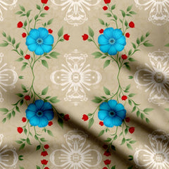 Ogee Floral Print Fabric